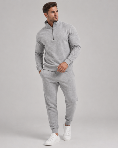 Men’s Half Zip Sweatshirt & Jogging Pants Set | Men | Soft Fabric Blend | Casual Tracksuit Co-Ord | Steven & Levon