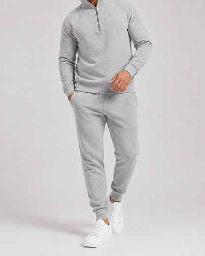 Men’s Half Zip Sweatshirt & Jogging Pants Set | Men | Soft Fabric Blend | Casual Tracksuit Co-Ord | Steven & Levon