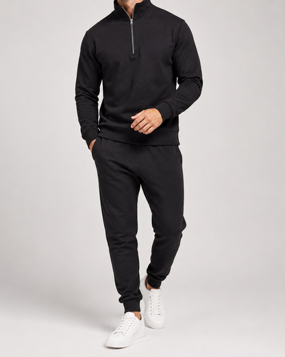 Men’s Half Zip Sweatshirt & Jogging Pants Set | Men | Soft Fabric Blend | Casual Tracksuit Co-Ord | Steven & Levon
