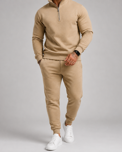 Men’s Half Zip Sweatshirt & Jogging Pants Set | Men | Soft Fabric Blend | Casual Tracksuit Co-Ord | Steven & Levon