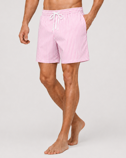 Striped Quick Dry Swim Shorts | Men | Lightweight Beachwear | Fast Dry Comfort | Steven & Levon