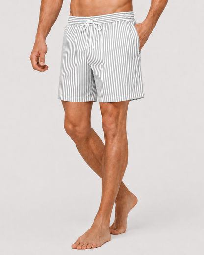 Striped Quick Dry Swim Shorts | Men | Lightweight Beachwear | Fast Dry Comfort | Steven & Levon