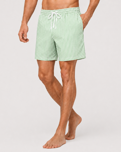 Striped Quick Dry Swim Shorts | Men | Lightweight Beachwear | Fast Dry Comfort | Steven & Levon