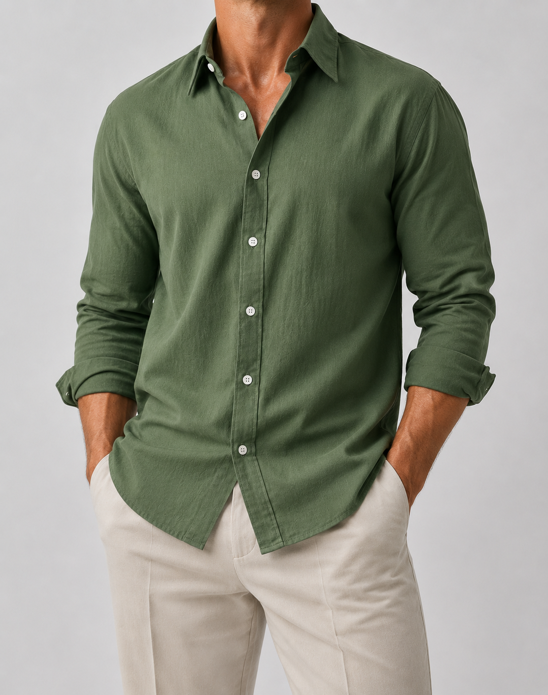Men's Casual Linen Shirt | Men | Breathable Linen Blend | Button Up | Steven & Levon