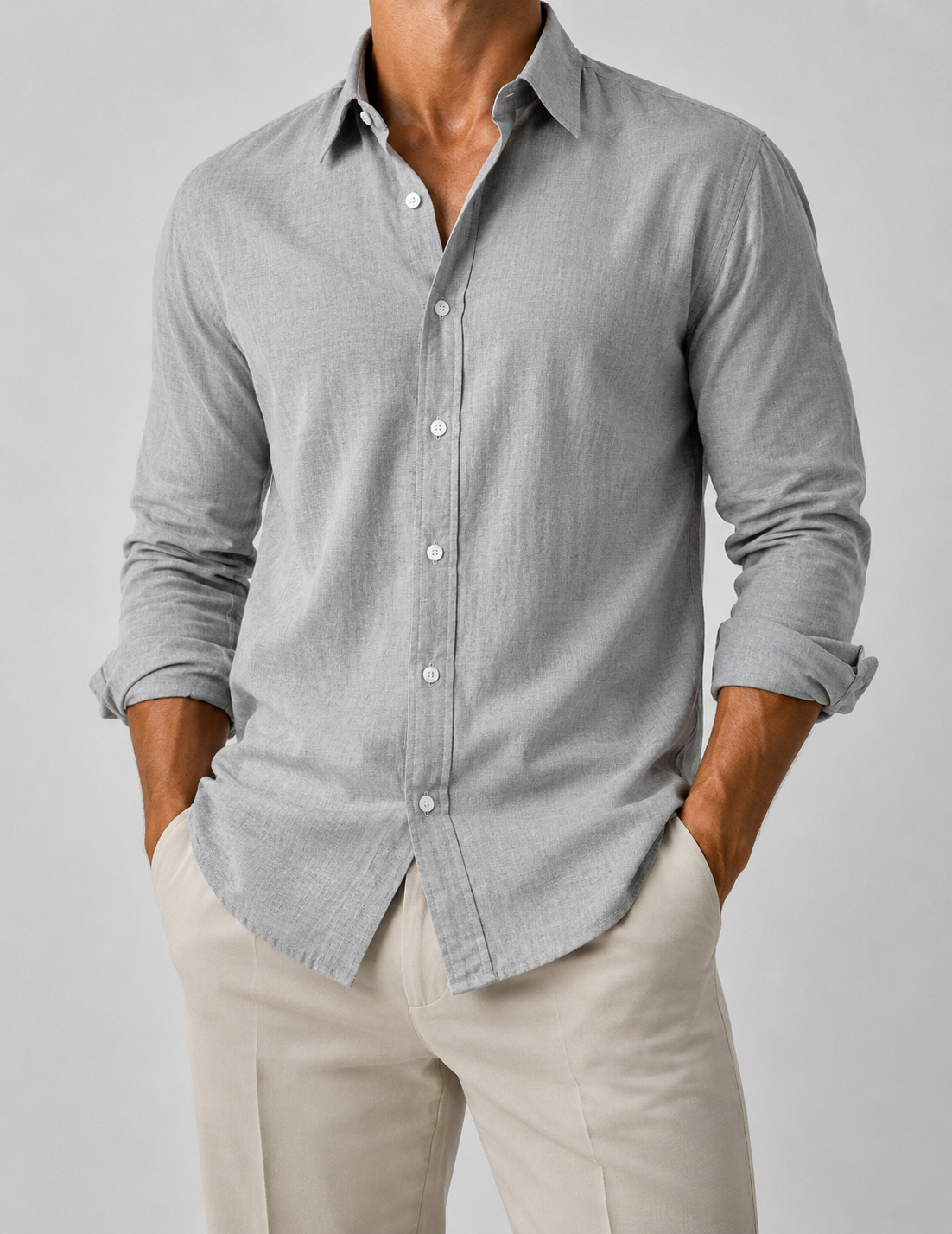 Men's Casual Linen Shirt | Men | Breathable Linen Blend | Button Up | Steven & Levon