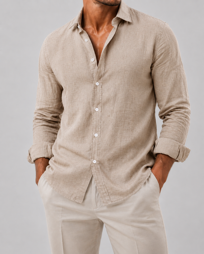 Men's Casual Linen Shirt | Men | Breathable Linen Blend | Button Up | Steven & Levon
