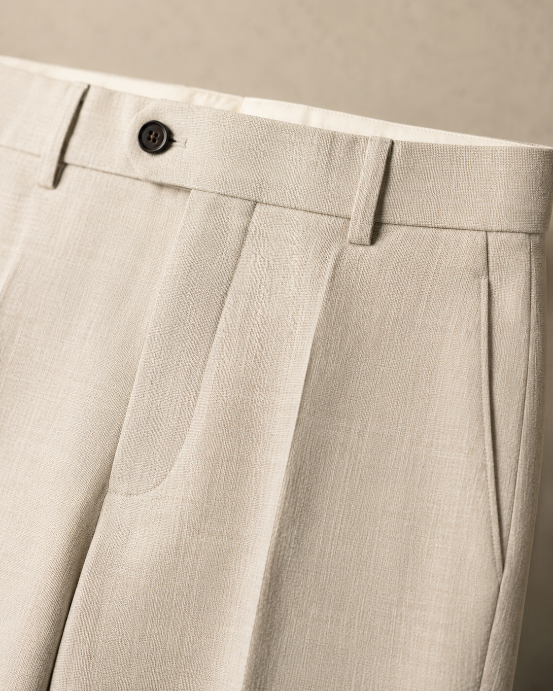 Linen Blend Tailored Trousers | Men | Straight Leg | Lightweight Smart Casual Pants | Steven & Levon