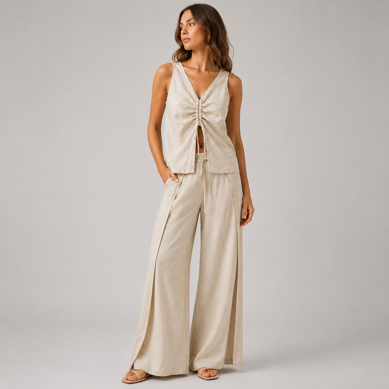 Adele Relaxed Two-Piece Set | Women’s Co-Ord Loungewear | Soft Blend Fabric | Loose Fit Trousers Set | Steven & Levon