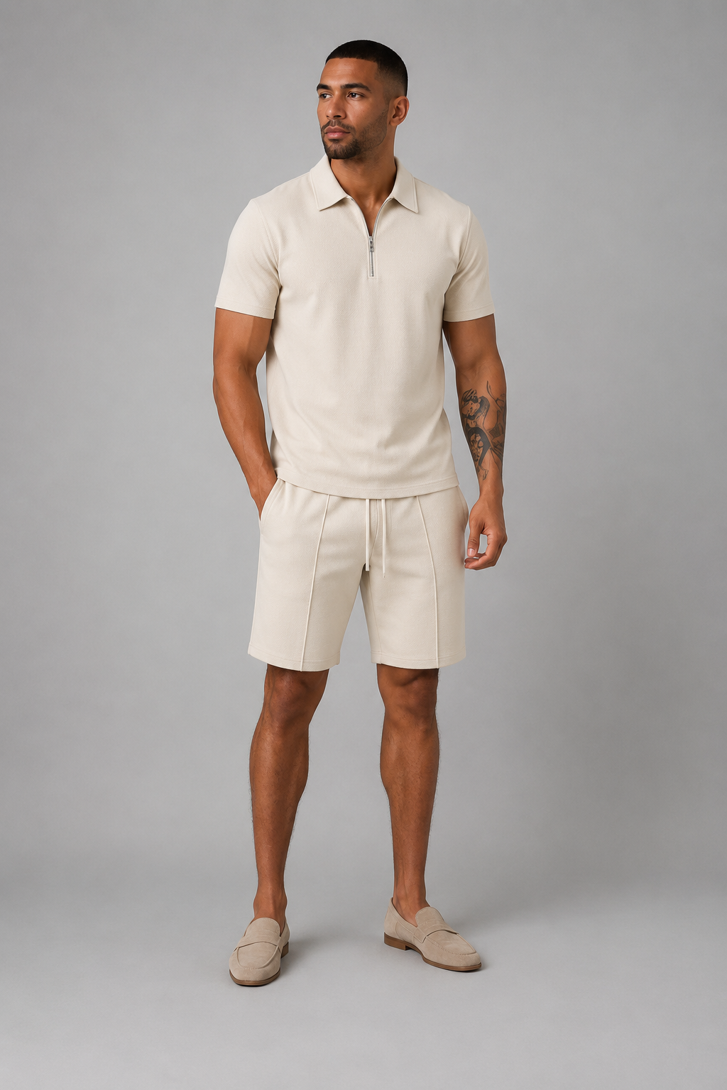 Men’s Luxury Polo and Shorts Set | Men’s Co-Ord Set | Breathable Casual Summer Outfit | Relaxed Fit | Steven & Levon