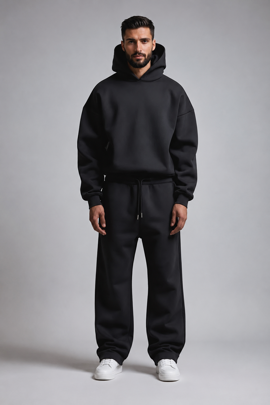 Men’s Stylish Hoodie & Joggers Set | Men | Quality Fabric Blend | Casual Tracksuit Co-Ord | Black | Steven & Levon