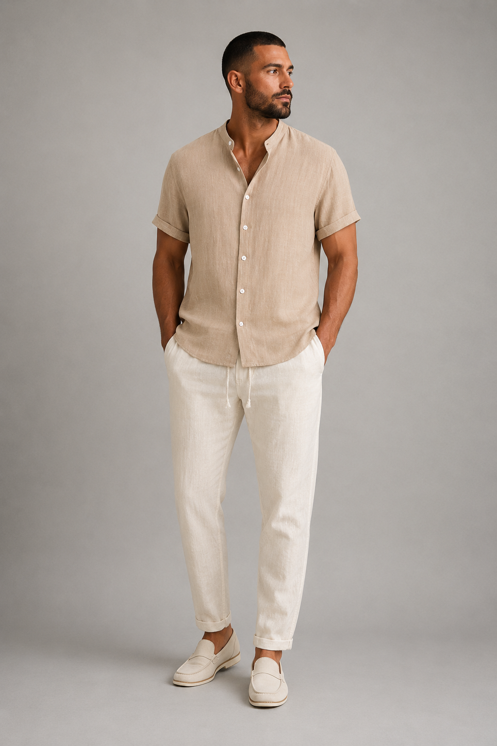 Men’s Polo Shirt & Trousers Set | Men | Soft Premium Fabric | Elegant Smart Casual Co-Ord | Tailored Fit | Steven & Levon