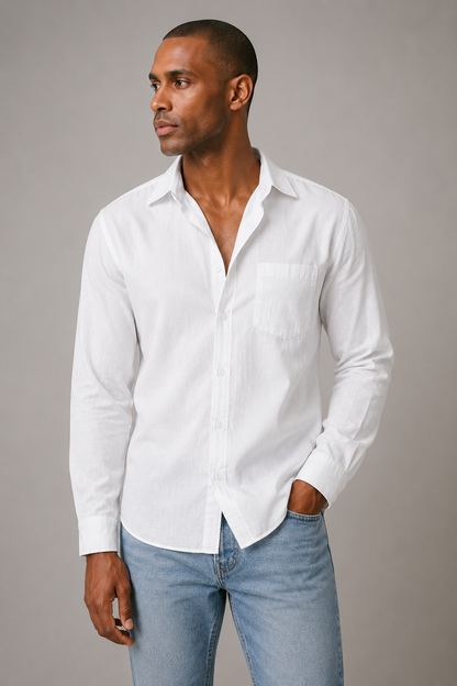 Men’s Linen Casual Shirt | Men | Breathable Button-Up Shirt | Steven & Levon