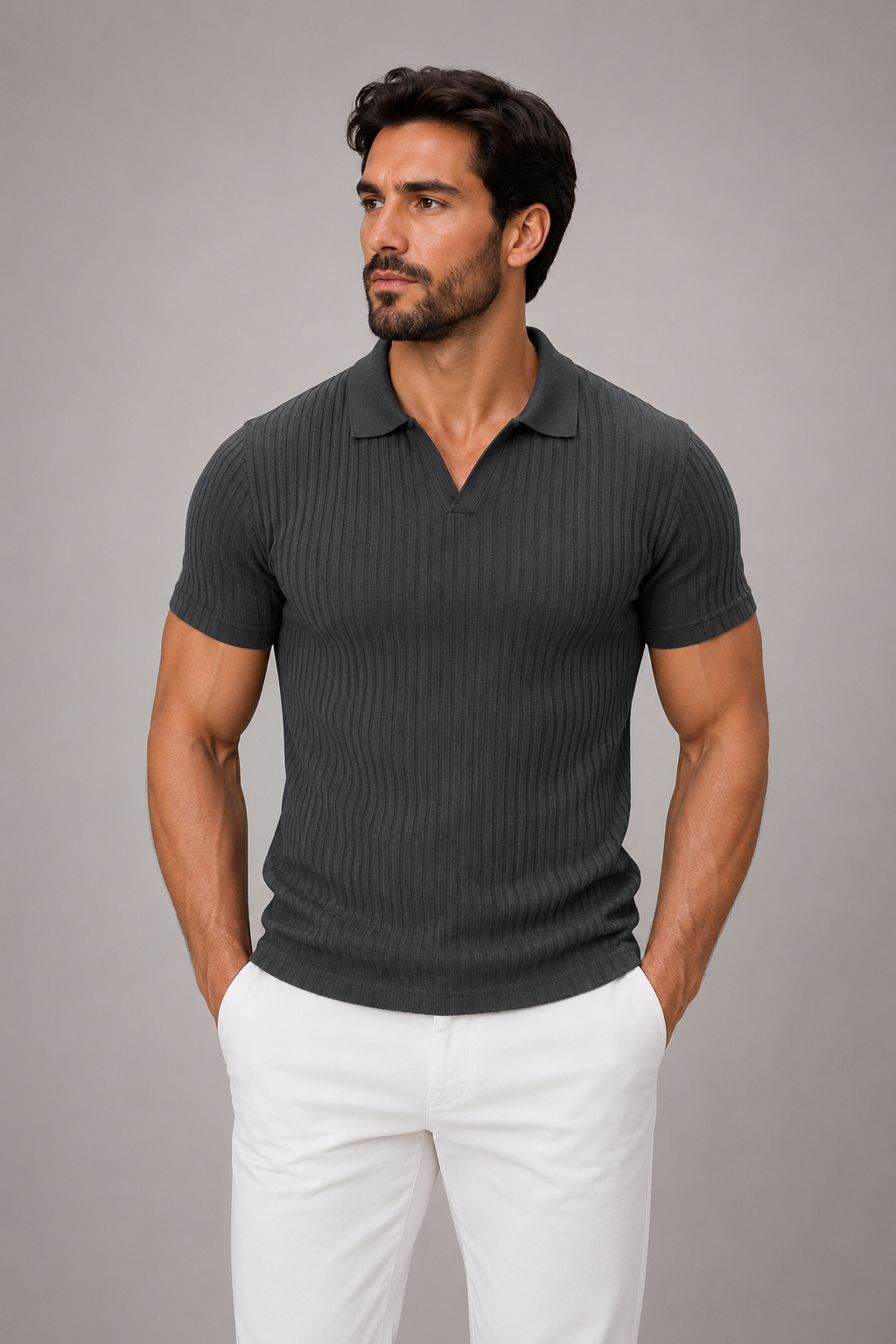 Maxime Polo Shirt | Men | Short Sleeve Smart Casual Polo | Breathable Tailored Fit | Steven & Levon