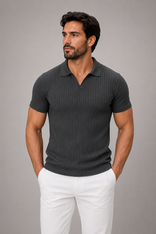 Maxime Polo Shirt | Men | Short Sleeve Smart Casual Polo | Breathable Tailored Fit | Steven & Levon