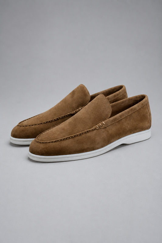Castello Old Money Suede Loafers | Mens Slip-On Dress Shoes | Premium Suede | Steven & Levon