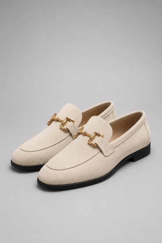 Mens Suede Penny Loafers | Elegant Slip-On Shoes for Men | Steven & Levon