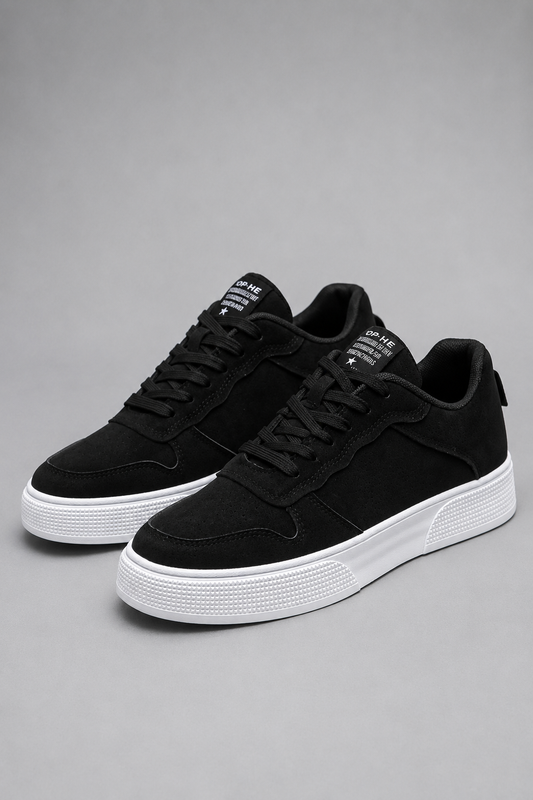 Mens Suede Low Top Sneakers | Casual Lace-Up Shoes  | Comfortable Everyday Wear | Steven & Levon