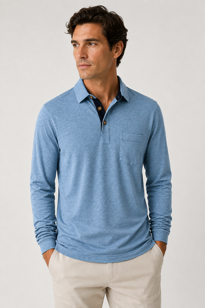 Men’s Stylish Polo Shirt | Premium Fabric Blend | Relaxed Fit Casual Smart Polo | Steven & Levon