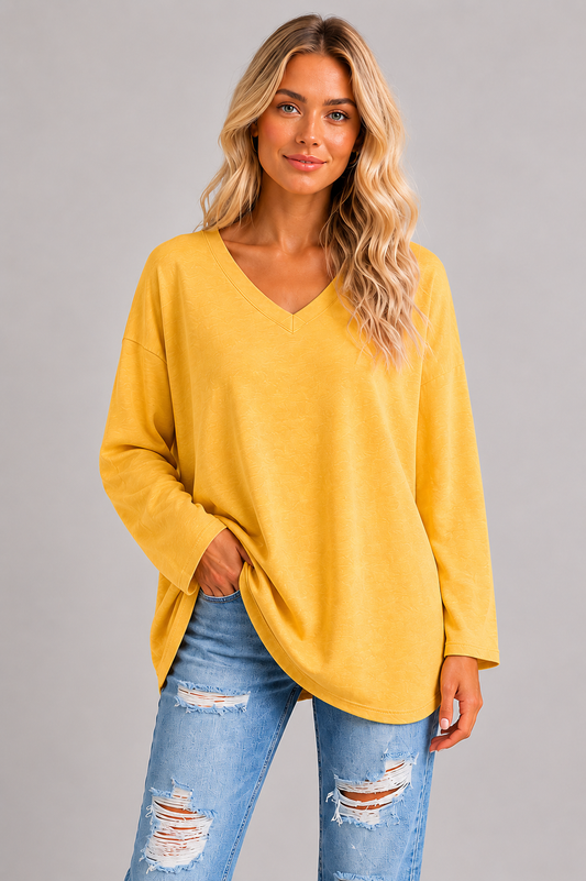 Women's Long Sleeve Shirt | Classic Modern Blouse | Lightweight Cotton Blend | Steven & Levon