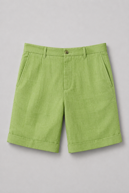 Men’s Tailored Linen Blend Shorts | Lightweight Summer Fit | Smart Casual Shorts | Steven & Levon