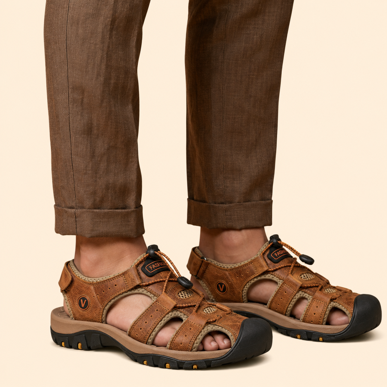 Men’s Lightweight Outdoor Sandals | Men | Anti-Slip Comfort Sole | Steven & Levon