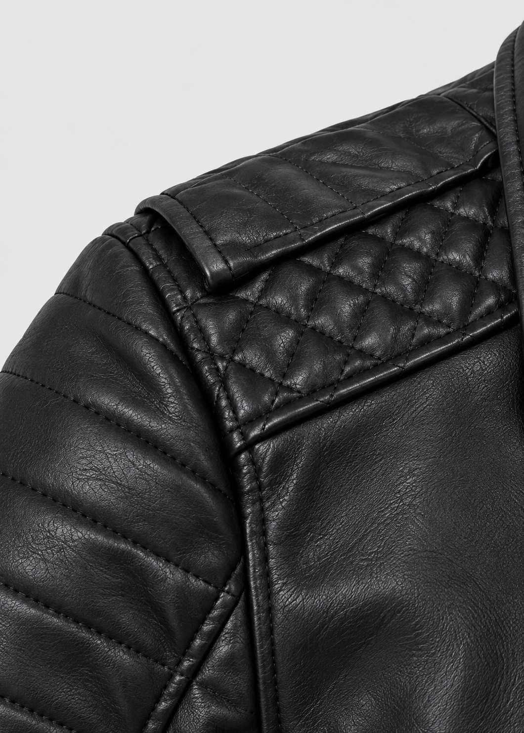 Men's Luxe Leather Jacket | Men | PU Leather | Slim Fit Stand Collar Zip Front | Steven & Levon
