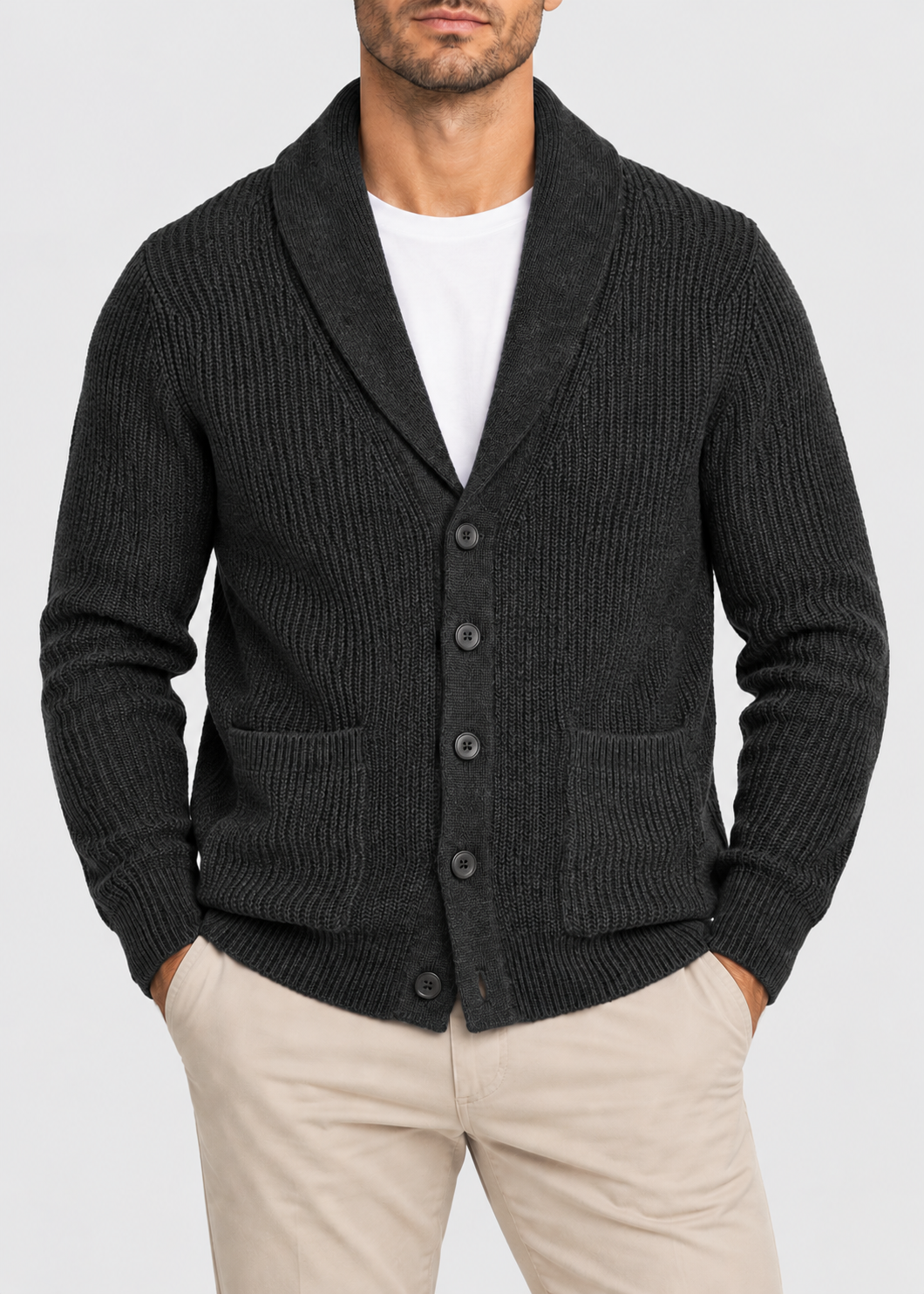 Men's Cardigan | Cotton Blend | Button Front Style | Steven & Levon