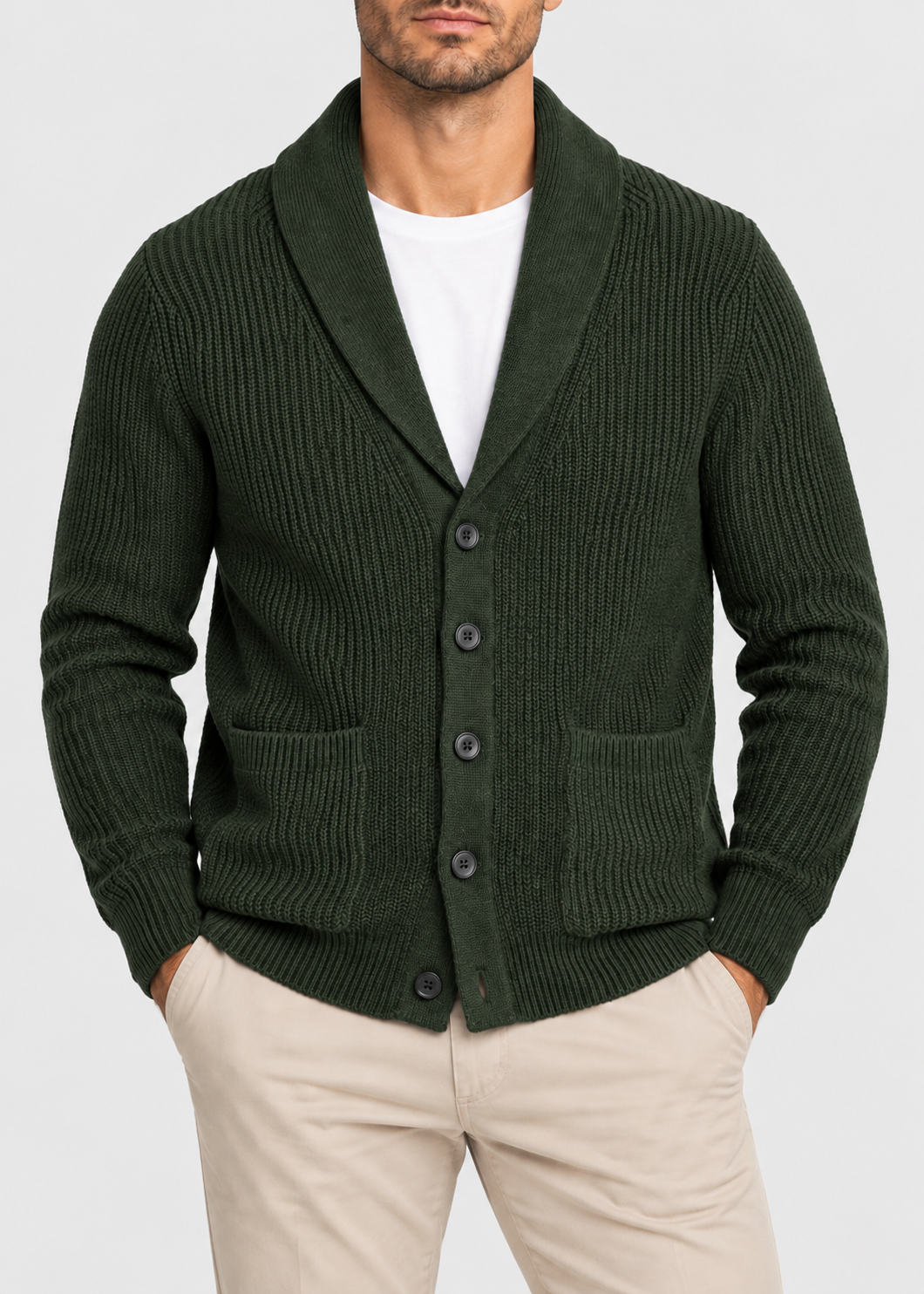 Men's Cardigan | Cotton Blend | Button Front Style | Steven & Levon