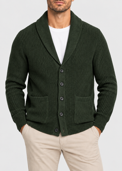 Men's Cardigan | Cotton Blend | Button Front Style | Steven & Levon