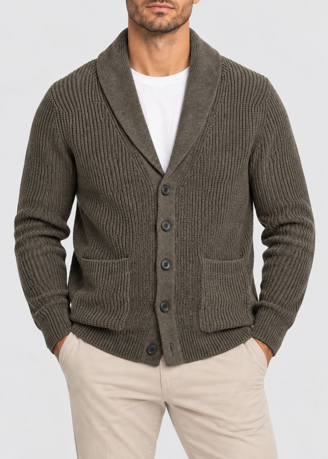Men's Cardigan | Cotton Blend | Button Front Style | Steven & Levon