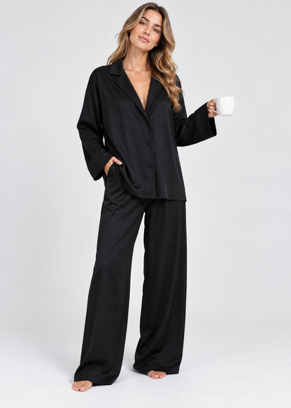 Isabella | Women's Satin Autumn Pyjama Set | Steven & Levon