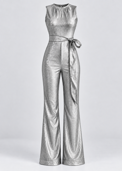 Festive Shiny Women's Jumpsuit | Sparkly Outfit | Elegant Party Wear | Evening Occasion Jumpsuit | Steven & Levon