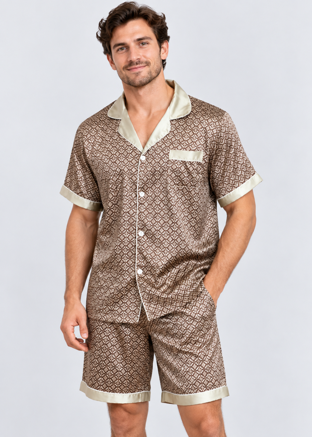 Plaid Sleepwear | Men's Pajama | Short Sleeve | Elastic Shorts | Summer | Steven & Levon