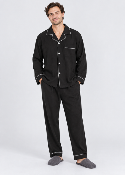 Cotton Sleepwear | Men's Pajama | Long Sleeve | Relaxed Fit | Spring & Autumn | Steven & Levon
