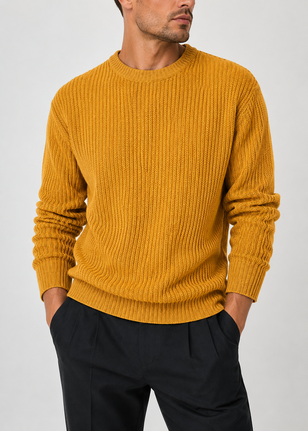Oversized Knitted Jumper | Knit Pullover Sweater | Polyester Fiber Fabric | Steven & Levon