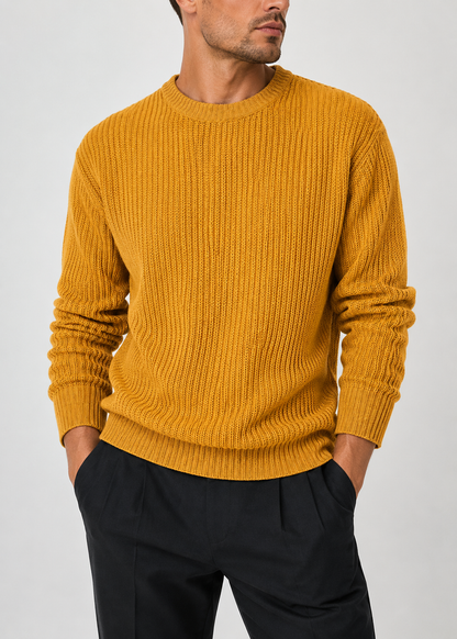 Oversized Knitted Jumper | Knit Pullover Sweater | Polyester Fiber Fabric | Steven & Levon