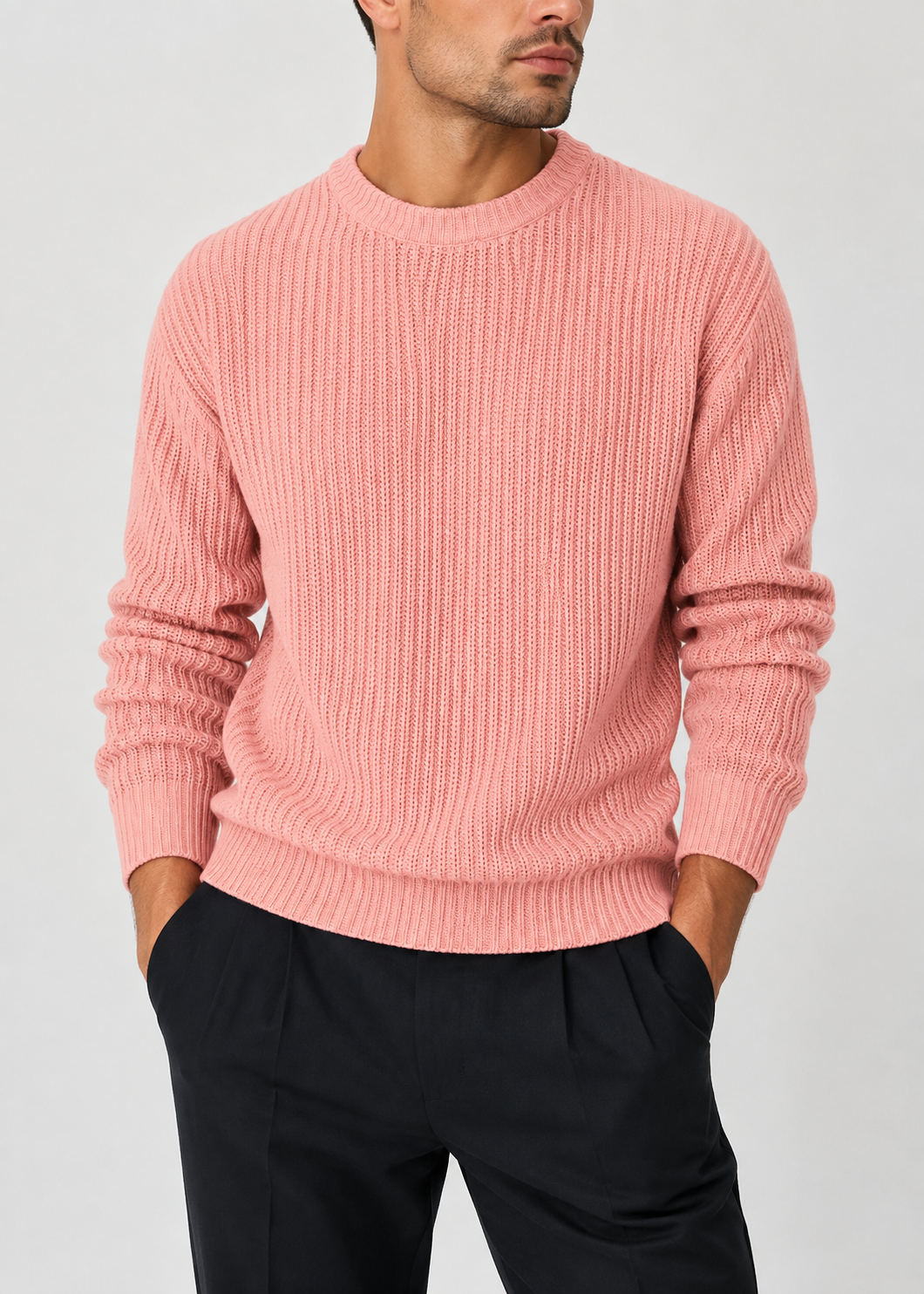 Oversized Knitted Jumper | Knit Pullover Sweater | Polyester Fiber Fabric | Steven & Levon