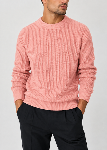 Oversized Knitted Jumper | Knit Pullover Sweater | Polyester Fiber Fabric | Steven & Levon