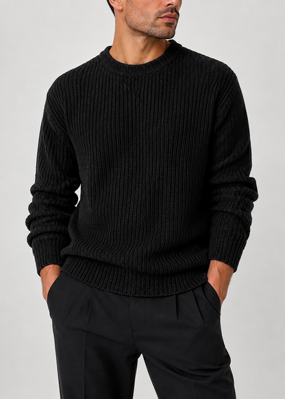 Oversized Knitted Jumper | Knit Pullover Sweater | Polyester Fiber Fabric | Steven & Levon