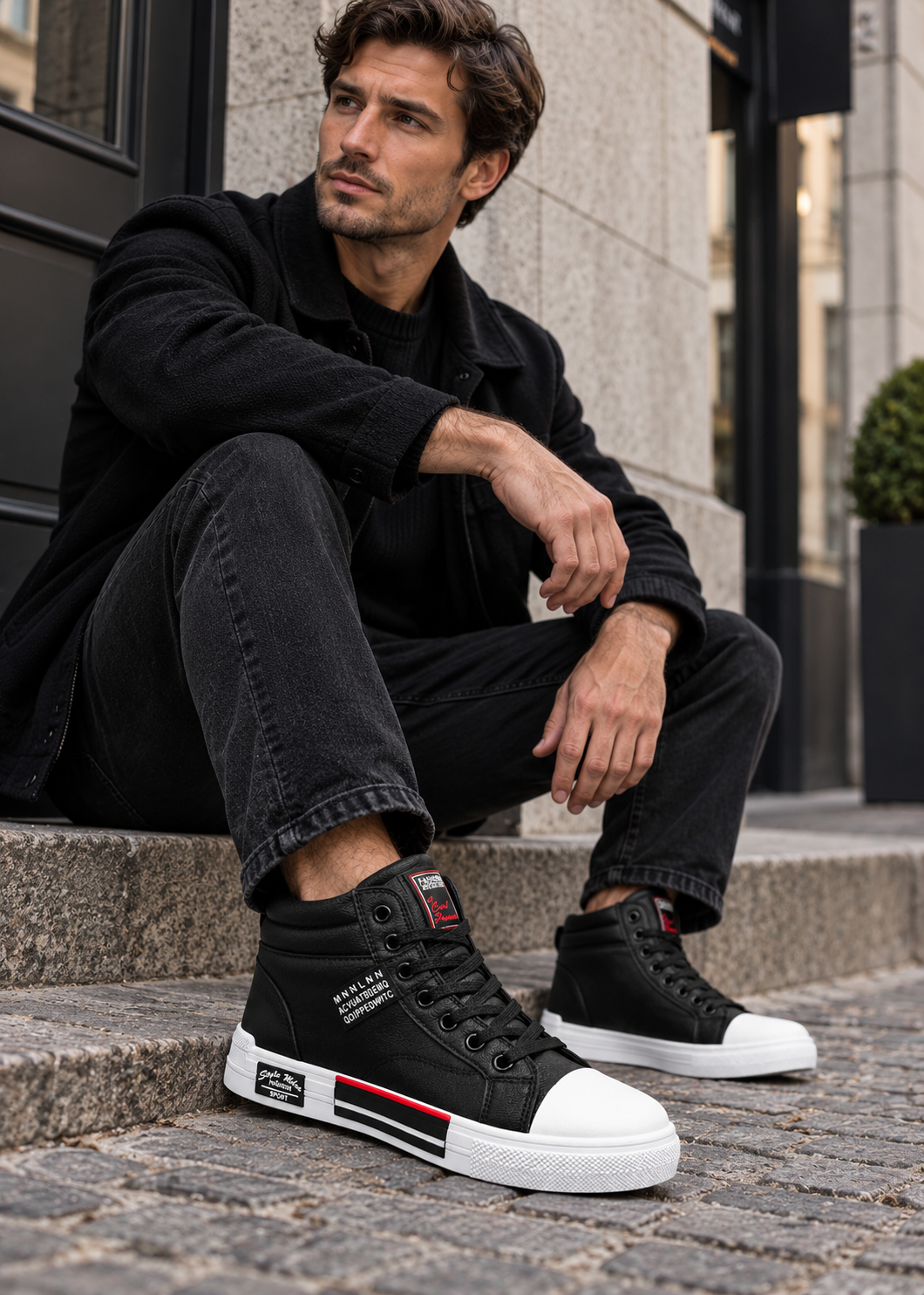 Men's High-Top Sneakers | Casual Walking Shoes | Breathable Sports Trainers | Steven & Levon