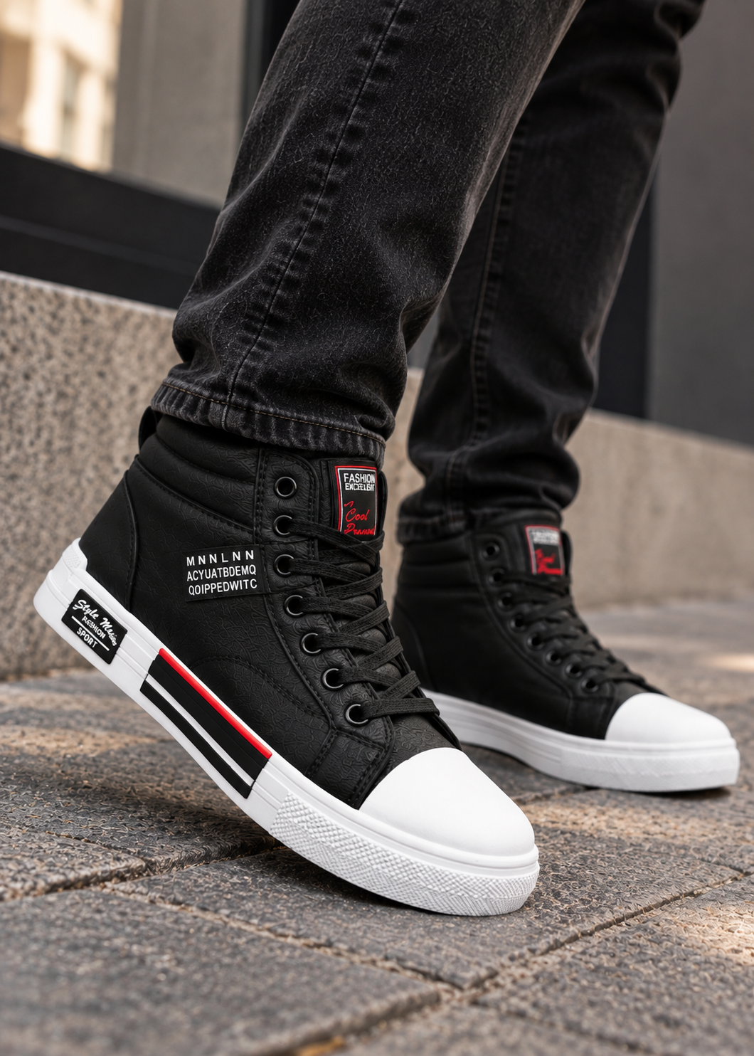 Men's High-Top Sneakers | Casual Walking Shoes | Breathable Sports Trainers | Steven & Levon