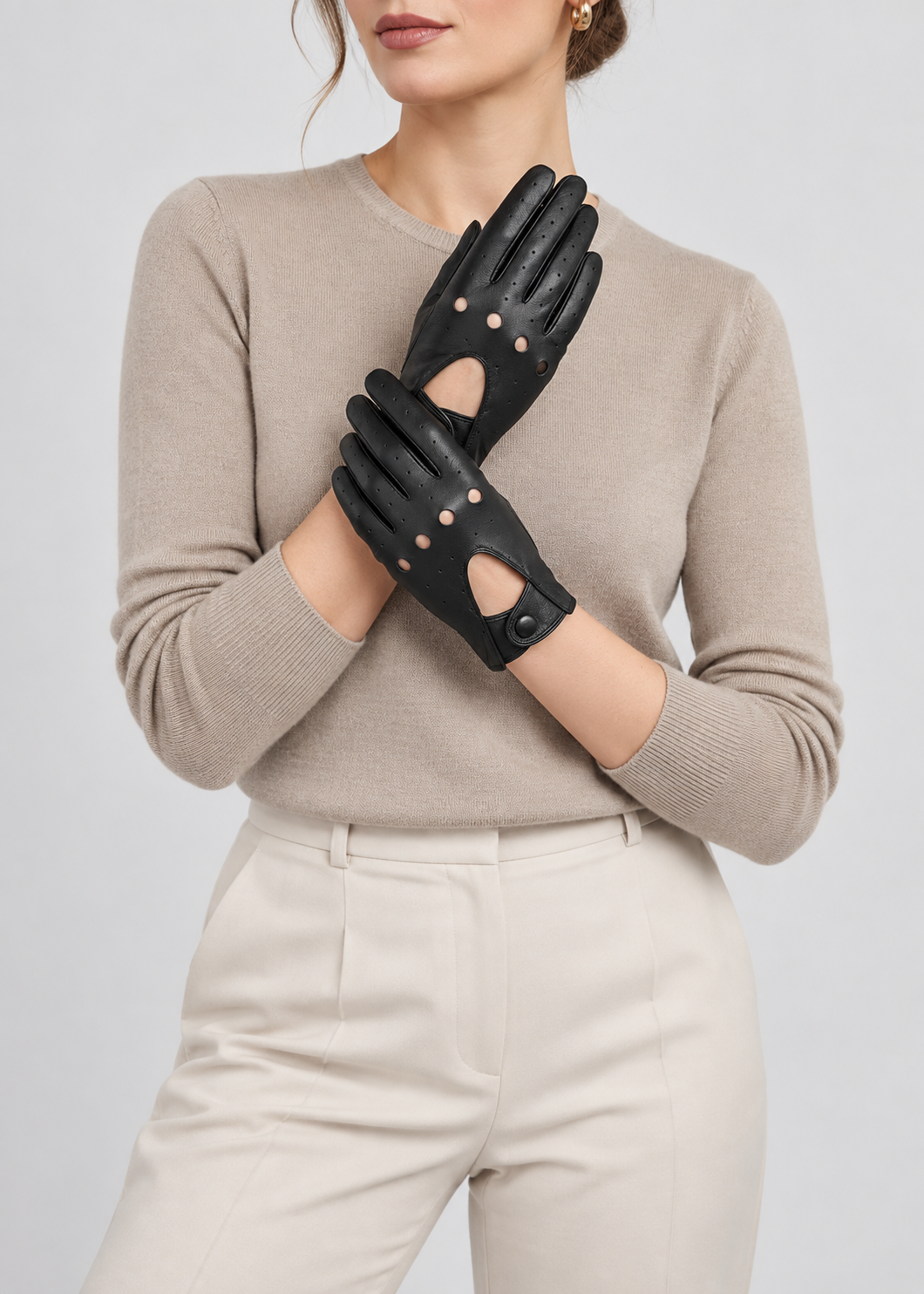 Vegan Leather Gloves | Women | Faux Leather | Thin Breathable Driving Gloves | Summer | Steven & Levon