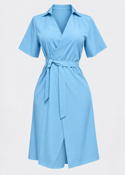 Women's Belted Blazer Dress | Collared Wrap Dress | Steven & Levon