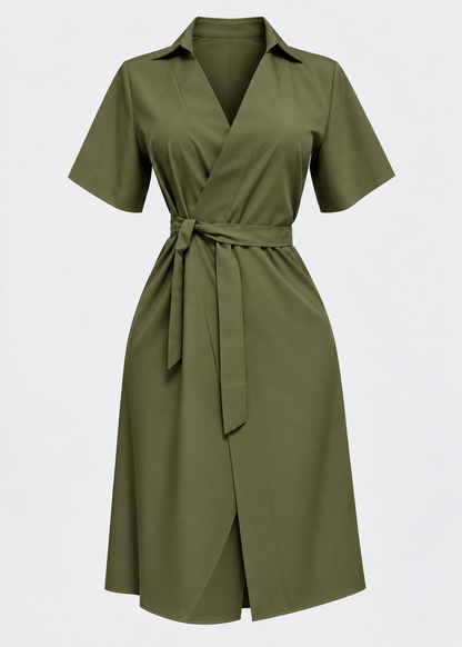 Women's Belted Blazer Dress | Collared Wrap Dress | Steven & Levon