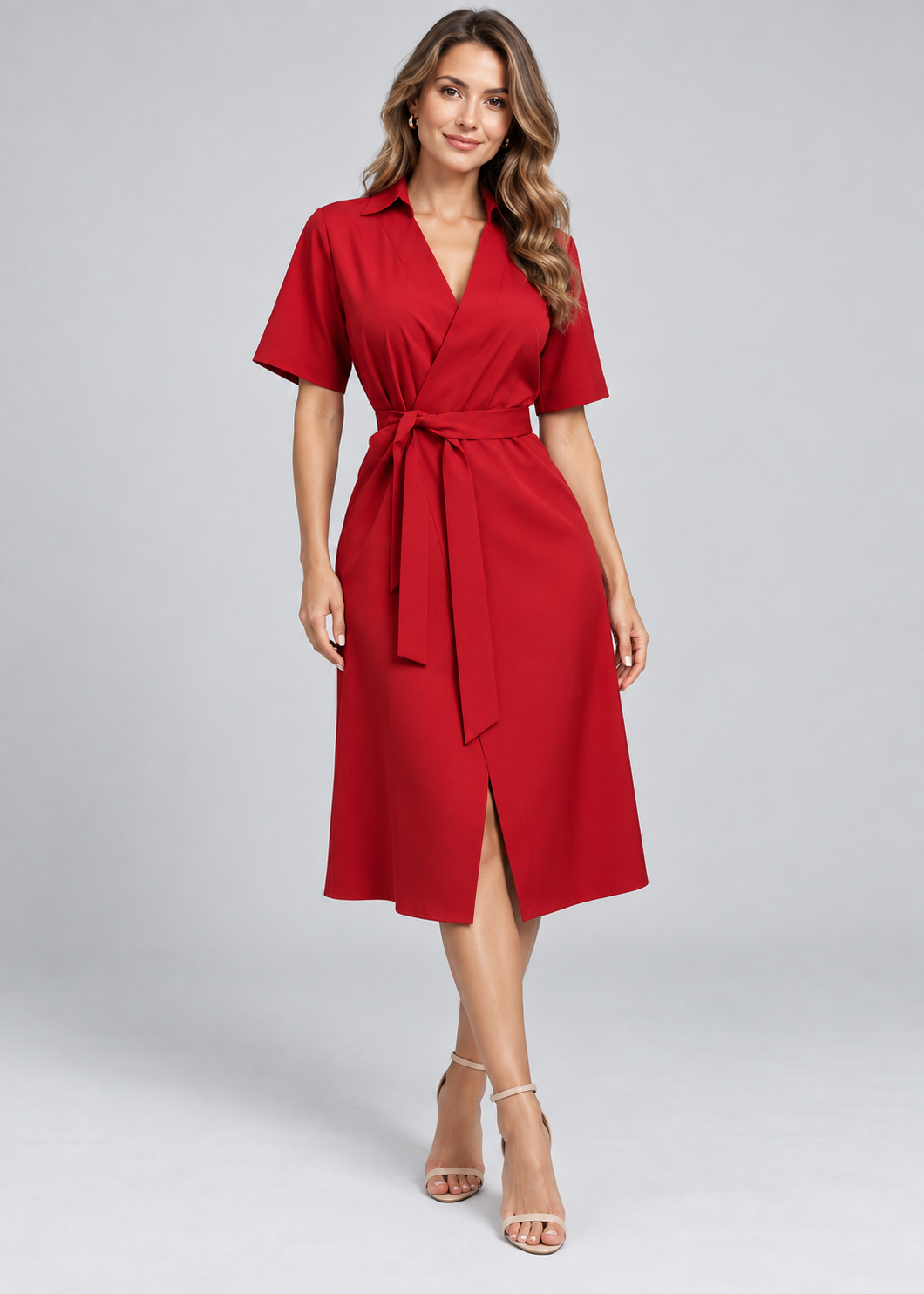 Women's Belted Blazer Dress | Collared Wrap Dress | Steven & Levon