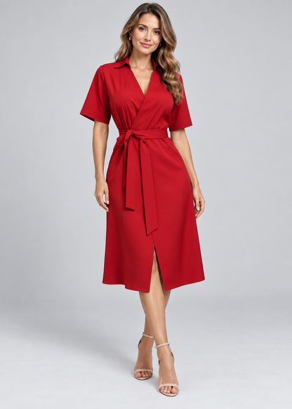 Women's Belted Blazer Dress | Collared Wrap Dress | Steven & Levon
