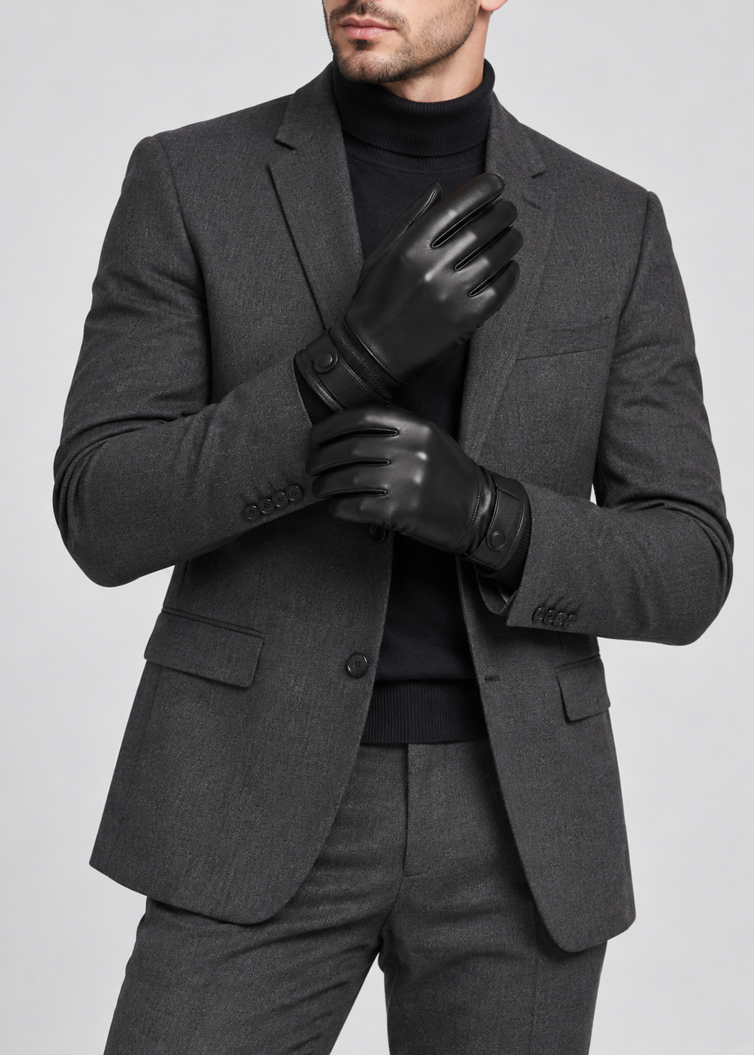 Warm Leather Gloves | Men | Sheepskin Leather | Soft Lined Winter Gloves | Classic | Steven & Levon