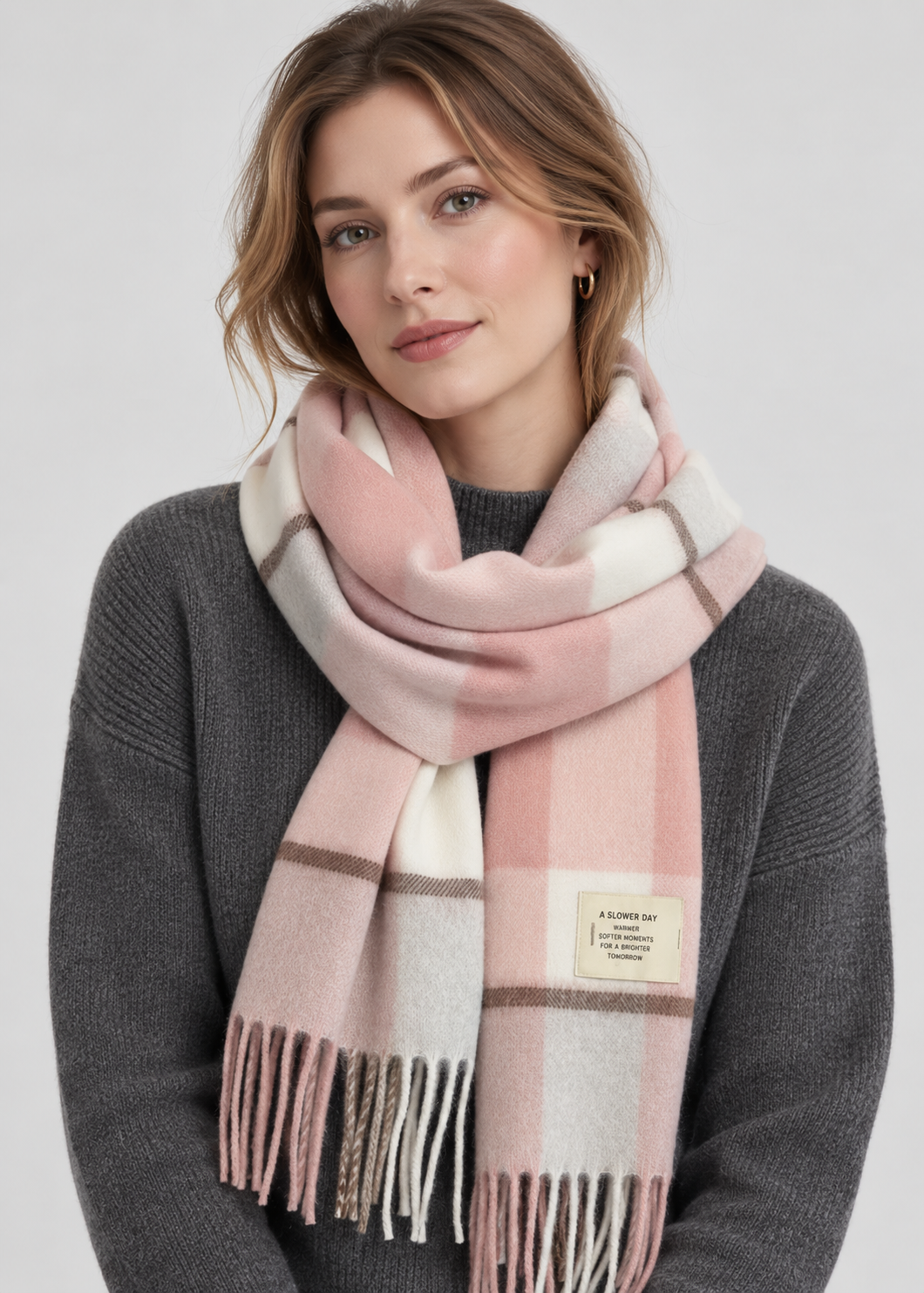 Classic Plaid Winter Scarf | Unisex | Wool | Soft Warm Tartan Cold Weather Wrap | Steven & Levon