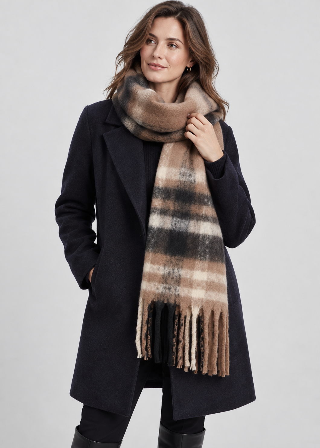 Luxury Winter Scarf | Women | Thick Pashmina | Warm Long Wrap | Soft Cold Weather Accessory | Steven & Levon