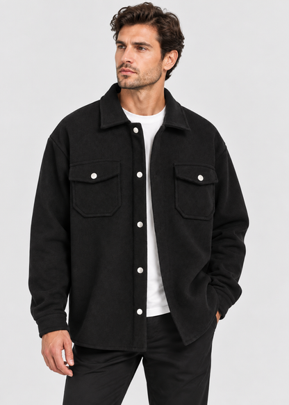 Men's Overshirt Jacket | Button Front | Utility Shirt Jacket | Smart Casual | Steven & Levon